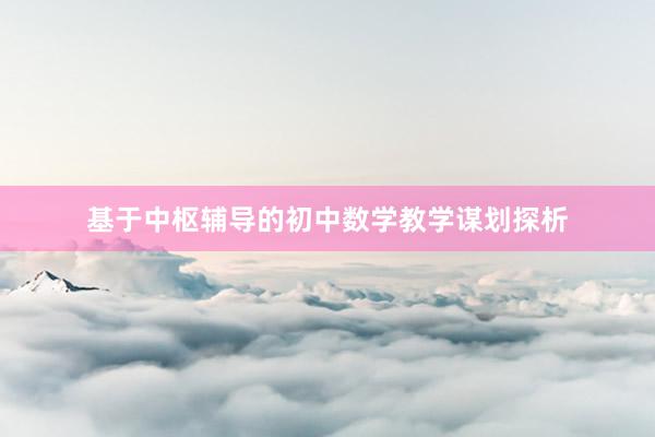 基于中枢辅导的初中数学教学谋划探析